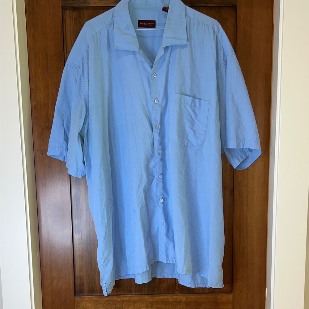 Men's Relaxed Fit Sky Blue Button Down Shirt